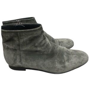 Pedro Garcia Gray Suede Ganga Gathered Ankle Booties
Italy